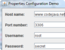 Reading and writing configuration for Java application using Properties class