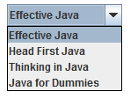 JComboBox basic tutorial and examples