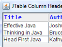 JTable column header custom renderer examples