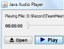 Java audio player sample application in Swing