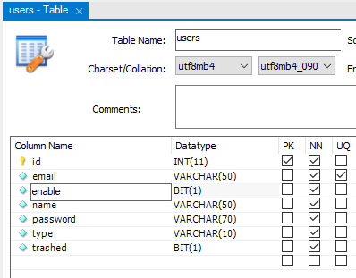 alter table change column name