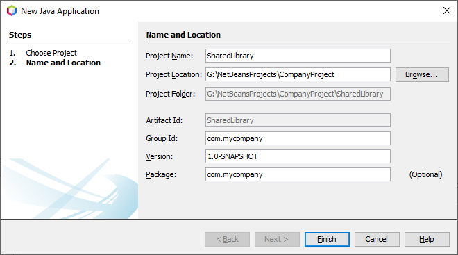 Create Shared Library Module Project