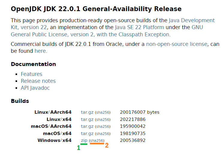 openjdk 22 download page windows