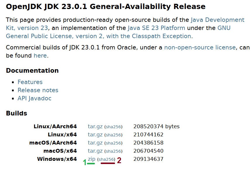 openjdk 23 download page windows